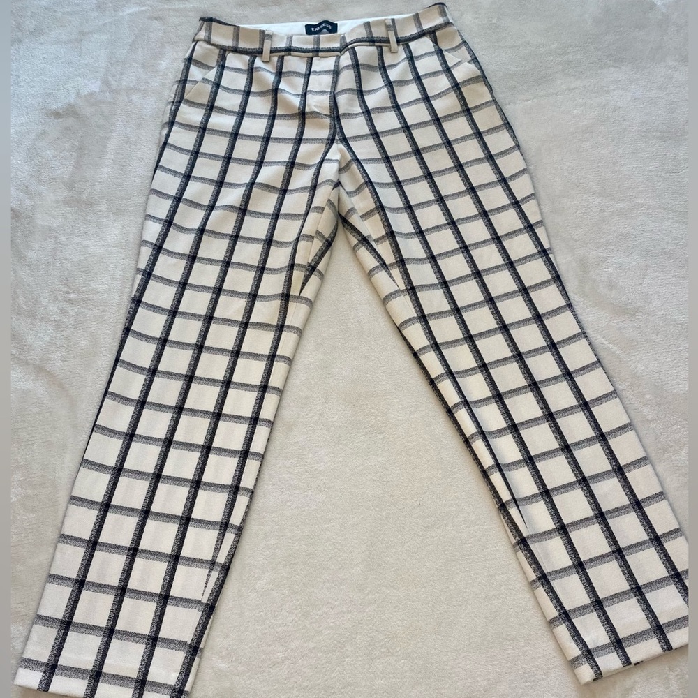 Express Pant White With Black Stripes size 10